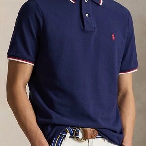 NWT Polo Ralph Lauren Blue Men’s Classic Fit Mesh Polo Shirt Size Medium